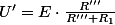 U'=E\cdot\frac{R'''}{R'''+R_{1}}