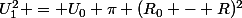 U\piR_1^2 = U_0 \pi (R_0 - R)^2