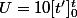U=10[t']^{t}_{0}
