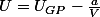 U=U_{GP}-\frac{a}{V}