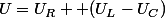 U=U_{R} +(U_{L}-U_{C})