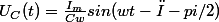 U_{C}(t)=\frac{I_{m}}{Cw}sin(wt-φ-pi/2)
