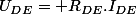 U_{DE}= R_{DE}.I_{DE}