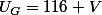 U_{G}=116 V