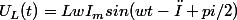 U_{L}(t)=LwI_{m}sin(wt-φ+pi/2)