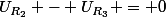 U_{R_2} - U_{R_3} = 0