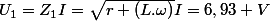 U_1=Z_1I=\sqr{r+(L.\omega)}I=6,93 V