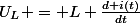 U_L = L \frac{d i(t)}{dt}