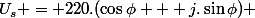 U_s = 220.(\cos\phi + j.\sin\phi) 