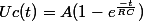 Uc(t)=A(1-e^{\frac{-t}{RC}})