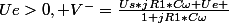 Ue>0, V^{-}=\frac{Us*jR1*C\omega+Ue }{1+jR1*C\omega}