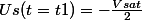 Us(t=t1)=-\frac{Vsat}{2}