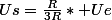 Us=\frac{R}{3R}* Ue