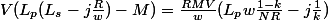 V(L_p(L_s-j\frac{R}{w})-M)=\frac{RMV}{w}(L_pw\frac{1-k}{NR}-j\frac{1}{k})