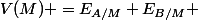V(M) =E_{A/M}+E_{B/M} 