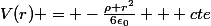 V(r) = -\frac{\rho r^2}{6\epsilon_0} + cte