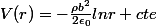 V(r)=-\frac{{\rho}b^2}{2\epsilon_0}lnr+cte