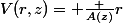 V(r,z)= \frac {A(z)}{r}