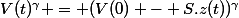 V(t)^\gamma = (V(0) - S.z(t))^\gamma