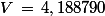 V\,=\,4,188790