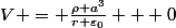 V = \frac{\rho a^3}{r \varepsilon_0} + 0