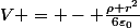 V = - \frac{\rho r^2}{6\varepsilon_0}