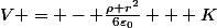 V = - \frac{\rho r^2}{6\varepsilon_0} + K