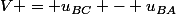 V = u_{BC} - u_{BA}