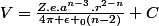 V=\frac{Z.e.a^{n-3}.r^{2-n}}{4\pi \epsilon _{0}(n-2)}+C