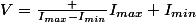 V=\frac {I_{max}-I_{min}}{I_{max}+I_{min}}