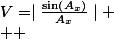 V=\mid\frac{\sin\left(A_{x}\right)}{A_{x}}\mid
 \\  