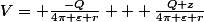 V= \frac{-Q}{4\pi \varepsilon r} + \frac{Q z}{4\pi \varepsilon r}