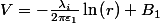 V=-\frac{\lambda_{i}}{2\pi\varepsilon_{1}}\ln\left(r\right)+B_{1}