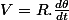 V=R.\frac{d\theta}{dt}