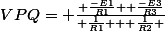 VPQ= \frac{ \frac{-E1}{R1}+ \frac{-E3}{R3}}{ \frac{1}{R1} + \frac{1}{R2} }