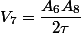 V_{7}=\dfrac{A_{6}A_{8}}{2\tau}