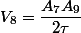 V_{8}=\dfrac{A_{7}A_{9}}{2\tau}