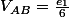 V_{AB}=\frac{e_{1}}{6}