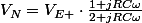 V_{N}=V_{E+}\cdot\frac{1+jRC\omega}{2+jRC\omega}