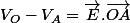 V_{O}-V_{A}=\overrightarrow{E}.\overrightarrow{OA}