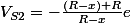 V_{S2}=-\frac{(R-x)+R}{R-x}e