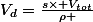 V_{d}=\frac{s\times V_{tot}}{\rho }