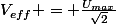 V_{eff} = \frac{U_{max}}{\sqrt{2}}
