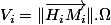 V_{i}=\Vert\overrightarrow{H_{i}M_{i}}\Vert.\Omega