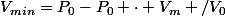 V_{min}=P_0-P_0 \cdot V_m /V_0