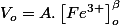 V_{o}=A.\left[Fe^{3+}\right]_{o}^{\beta}