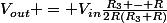 V_{out} = V_{in}\frac{R_3 - R}{2R(R_3+R)}