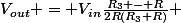 V_{out} = V_{in}\frac{R_3 - R}{2R(R_3+R)} 