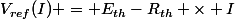 V_{ref}(I) = E_{th}-R_{th} \times I