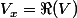 V_{x}=\Re(V)